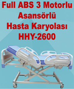 Full ABS 3 Motorlu Asansörlü Hasta Karyolası HHY-2600