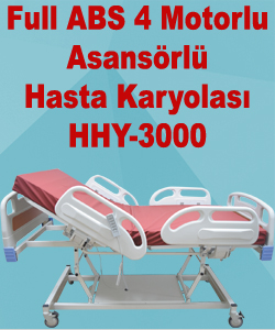 Full ABS 4 Motorlu Asansörlü Hasta Karyolası HHY-3000